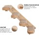 FUKUMARU Climbing Wall for Cats, Cat Stairs, Wall Lounger, Made of Solid Rubber Wood, for Cats up to 15 kg, with Jute Rope for Scratching From Left to Right FUKUMARU Climbing Wall for Cats, Cat Stairs, Wall Lounger, Made of Solid Rubber Wood, for Cats up to 15 kg, with Jute Rope for Scratching From Left to Right