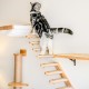 FUKUMARU Climbing Wall for Cats, Cat Stairs, Wall Lounger, Made of Solid Rubber Wood, for Cats up to 15 kg, with Jute Rope for Scratching From Left to Right FUKUMARU Climbing Wall for Cats, Cat Stairs, Wall Lounger, Made of Solid Rubber Wood, for Cats up to 15 kg, with Jute Rope for Scratching From Left to Right