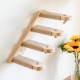 FUKUMARU Climbing Wall for Cats, Cat Stairs, Wall Lounger, Made of Solid Rubber Wood, for Cats up to 15 kg, with Jute Rope for Scratching From Left to Right FUKUMARU Climbing Wall for Cats, Cat Stairs, Wall Lounger, Made of Solid Rubber Wood, for Cats up to 15 kg, with Jute Rope for Scratching From Left to Right