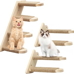 Hanured Climbing Wall Cats, Cat Stairs Wall, Cat Stairs with Natural Jute for the Wall, for Cat, Climbing, Play, Lounging Hanured Climbing Wall Cats, Cat Stairs Wall, Cat Stairs with Natural Jute for the Wall, for Cat, Climbing, Play, Lounging