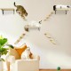 Hanured Climbing Wall Cats, Cat Stairs Wall, Cat Stairs with Natural Jute for the Wall, for Cat, Climbing, Play, Lounging