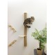 Kerbl Timber 80916 Cat Ladder (Natural Colour L x W 38 x 16.5 cm, Maximum Load 6 kg, with Natural Jute for Wall Mounting, Can be Mounted on Both Sides, Cat Toy, Animal Accessories)