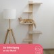Kerbl Timber 80916 Cat Ladder (Natural Colour L x W 38 x 16.5 cm, Maximum Load 6 kg, with Natural Jute for Wall Mounting, Can be Mounted on Both Sides, Cat Toy, Animal Accessories)
