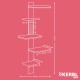 Kerbl Timber 80916 Cat Ladder (Natural Colour L x W 38 x 16.5 cm, Maximum Load 6 kg, with Natural Jute for Wall Mounting, Can be Mounted on Both Sides, Cat Toy, Animal Accessories)