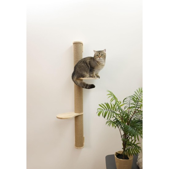 Kerbl Timber 80916 Cat Ladder (Natural Colour L x W 38 x 16.5 cm, Maximum Load 6 kg, with Natural Jute for Wall Mounting, Can be Mounted on Both Sides, Cat Toy, Animal Accessories) Kerbl Timber 80916 Cat Ladder (Natural Colour L x W 38 x 16.5 cm, Maximum Load 6 kg, with Natural Jute for Wall Mounting, Can be Mounted on Both Sides, Cat Toy, Animal Accessories)