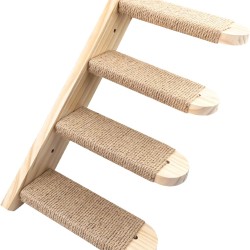 Lectorias Cat Stairs 4 Steps, Cat Ladder with Jute Rope, Cat Stairs Wall, Cat Boards for the Wall, Cat Stairs, Cat Stairs Climbing Wall Cat for Cat Climbing Play (Can Carry 20 kg) Lectorias Cat Stairs 4 Steps, Cat Ladder with Jute Rope, Cat Stairs Wall, Cat Boards for the Wall, Cat Stairs, Cat Stairs Climbing Wall Cat for Cat Climbing Play (Can Carry 20 kg)