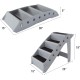 Petmaker Dog Stairs Pet Stairs with 4-Tier Design for Beds, Couch, Car, Pet Stairs for Puppies, Kittens and Small Pets (Grey)