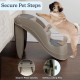 Petmaker Dog Stairs Pet Stairs with 4-Tier Design for Beds, Couch, Car, Pet Stairs for Puppies, Kittens and Small Pets (Grey)