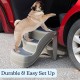 Petmaker Dog Stairs Pet Stairs with 4-Tier Design for Beds, Couch, Car, Pet Stairs for Puppies, Kittens and Small Pets (Grey)