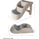 Petmaker Dog Stairs Pet Stairs with 4-Tier Design for Beds, Couch, Car, Pet Stairs for Puppies, Kittens and Small Pets (Grey)