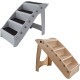 Petmaker Dog Stairs Pet Stairs with 4-Tier Design for Beds, Couch, Car, Pet Stairs for Puppies, Kittens and Small Pets (Grey)