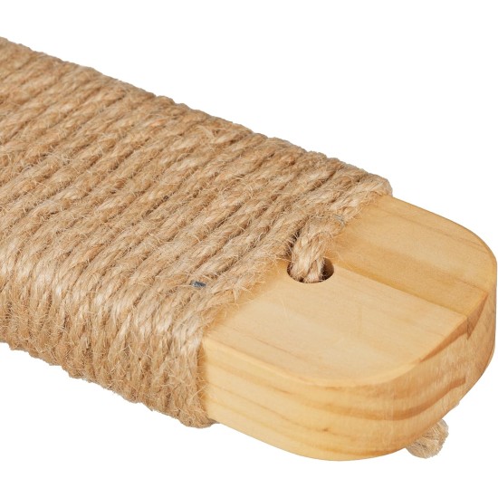 Relaxdays Cat Stairs, Wall, Cat Ladder, 4 Steps, HBT: Approx. 29 x 34 x 22.5 cm, Accessories for Climbing Wall, Wood and Jute, Natural Relaxdays Cat Stairs, Wall, Cat Ladder, 4 Steps, HBT: Approx. 29 x 34 x 22.5 cm, Accessories for Climbing Wall, Wood and Jute, Natural