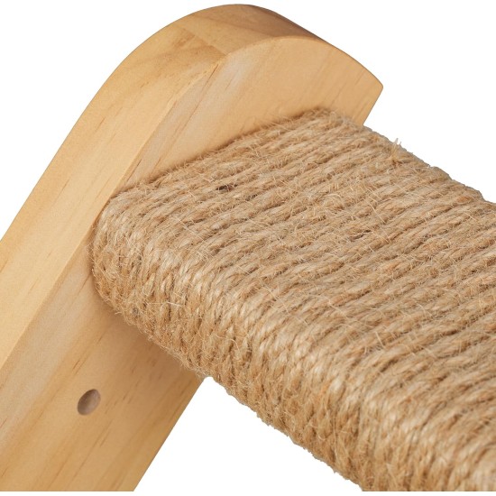 Relaxdays Cat Stairs, Wall, Cat Ladder, 4 Steps, HBT: Approx. 29 x 34 x 22.5 cm, Accessories for Climbing Wall, Wood and Jute, Natural Relaxdays Cat Stairs, Wall, Cat Ladder, 4 Steps, HBT: Approx. 29 x 34 x 22.5 cm, Accessories for Climbing Wall, Wood and Jute, Natural