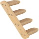 Relaxdays Cat Stairs, Wall, Cat Ladder, 4 Steps, HBT: Approx. 29 x 34 x 22.5 cm, Accessories for Climbing Wall, Wood and Jute, Natural Relaxdays Cat Stairs, Wall, Cat Ladder, 4 Steps, HBT: Approx. 29 x 34 x 22.5 cm, Accessories for Climbing Wall, Wood and Jute, Natural