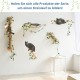 TREKAM Cat Stairs - Cat Ladder Wall Mounted Made of Solid Wood with Jute Rope and Decorative Leaves - Cat Stairs Wall Robust - Climbing Wall Cats Elegant and Functional - Cat Wall Element TREKAM Cat Stairs - Cat Ladder Wall Mounted Made of Solid Wood with Jute Rope and Decorative Leaves - Cat Stairs Wall Robust - Climbing Wall Cats Elegant and Functional - Cat Wall Element