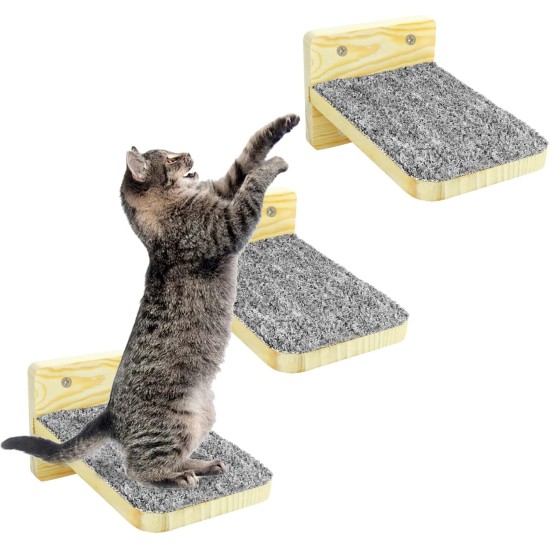 TUAKIMCE Set of 3 Climbing Wall Cats Cat Stairs Cat Stairs Wall Cat Wall Climbing Natural Wood Cat Ladder Cat Wall Parkour for Cats Climbing Wall Set TUAKIMCE Set of 3 Climbing Wall Cats Cat Stairs Cat Stairs Wall Cat Wall Climbing Natural Wood Cat Ladder Cat Wall Parkour for Cats Climbing Wall Set