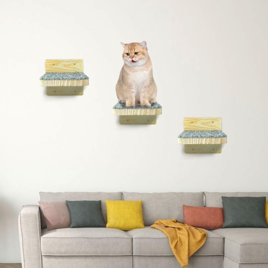 TUAKIMCE Set of 3 Climbing Wall Cats Cat Stairs Cat Stairs Wall Cat Wall Climbing Natural Wood Cat Ladder Cat Wall Parkour for Cats Climbing Wall Set TUAKIMCE Set of 3 Climbing Wall Cats Cat Stairs Cat Stairs Wall Cat Wall Climbing Natural Wood Cat Ladder Cat Wall Parkour for Cats Climbing Wall Set