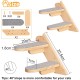 Wall Mounted Cat Climbing Shelf - Wooden Four Step Stairs Covered with Plush - Furniture for Climbing, Sleeping and Playing
