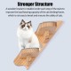 Wall Mounted Cat Climbing Shelf - Wooden Four Step Stairs Covered with Plush - Furniture for Climbing, Sleeping and Playing