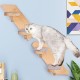 Wall Mounted Cat Climbing Shelf - Wooden Four Step Stairs Covered with Plush - Furniture for Climbing, Sleeping and Playing