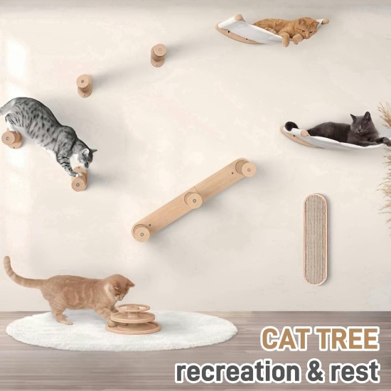 Wooden Cat Stairs, Cat Ladder with Jute Rope, Cat Stairs Wall, Cat Boards for the Wall, Cat Stairs, Cat Stairs Climbing Wall Cat for Cat Climbing Play (2 Steps) Wooden Cat Stairs, Cat Ladder with Jute Rope, Cat Stairs Wall, Cat Boards for the Wall, Cat Stairs, Cat Stairs Climbing Wall Cat for Cat Climbing Play (2 Steps)