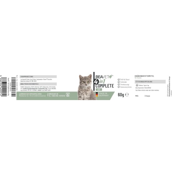 4-in-1 Complete Cat - Natural All-Round Care for Cats for 2 Months, Vitamins for Cats, Activates Defences, Strengthens Immune System, Joints & Gastrointestines, with Taurine 4-in-1 Complete Cat - Natural All-Round Care for Cats for 2 Months, Vitamins for Cats, Activates Defences, Strengthens Immune System, Joints & Gastrointestines, with Taurine