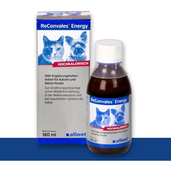 Alfavet ReConvales Energy | Pack of 3 | 3 x 180 ml | Diet Supplementary Food for Cats and Small Dogs | For Nutritional Restoration | Without Dairy Products Alfavet ReConvales Energy | Pack of 3 | 3 x 180 ml | Diet Supplementary Food for Cats and Small Dogs | For Nutritional Restoration | Without Dairy Products