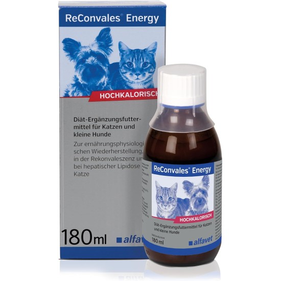 Alfavet ReConvales Energy, in Convalescence, Underweight and Hepatic Lipidosis of the Cat, High Caloric, Glass Bottle 180 ml Alfavet ReConvales Energy, in Convalescence, Underweight and Hepatic Lipidosis of the Cat, High Caloric, Glass Bottle 180 ml