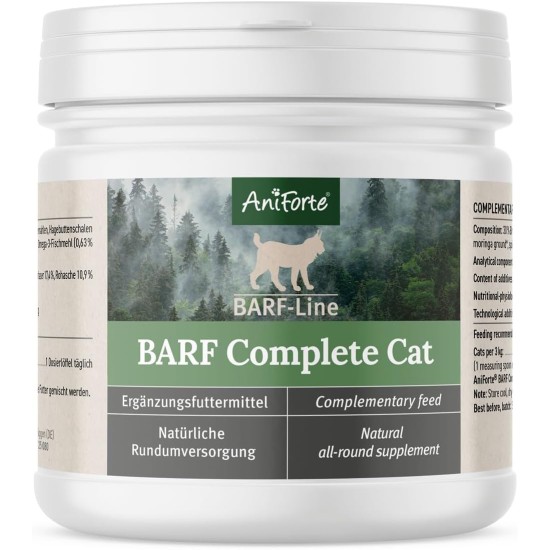 AniForte Barf Complete Cat 100 g - Natural All-Round Supply with Omega 3, Brewer's Yeast, Taurine, Rose Hip, Premium Food Additive for Barf, Vitamins and Minerals AniForte Barf Complete Cat 100 g - Natural All-Round Supply with Omega 3, Brewer's Yeast, Taurine, Rose Hip, Premium Food Additive for Barf, Vitamins and Minerals