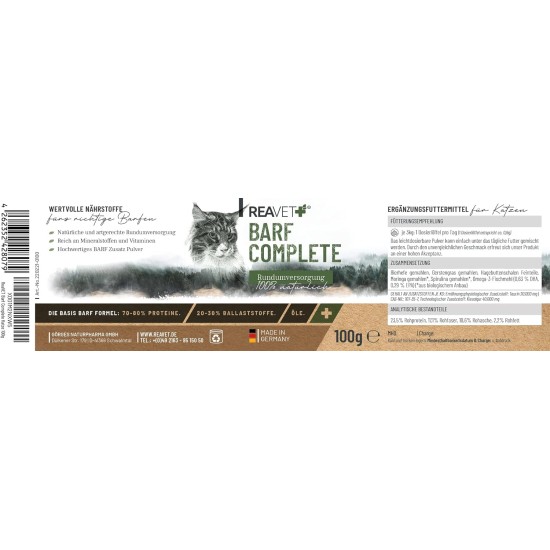 Barf Complete Cat for 5 Months - All-Round Supply, Barfen Additive, Vitamins for Cats and Minerals Barf Complete Cat for 5 Months - All-Round Supply, Barfen Additive, Vitamins for Cats and Minerals