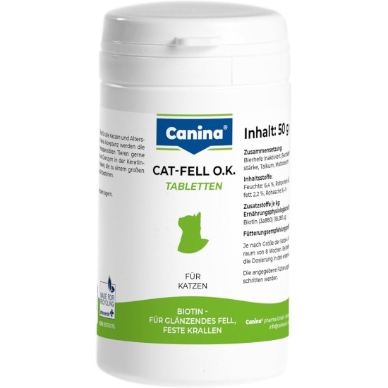 Canina Pharma CAT Fell O.K. Tablets 100 Tablets 50 g Canina Pharma CAT Fell O.K. Tablets 100 Tablets 50 g
