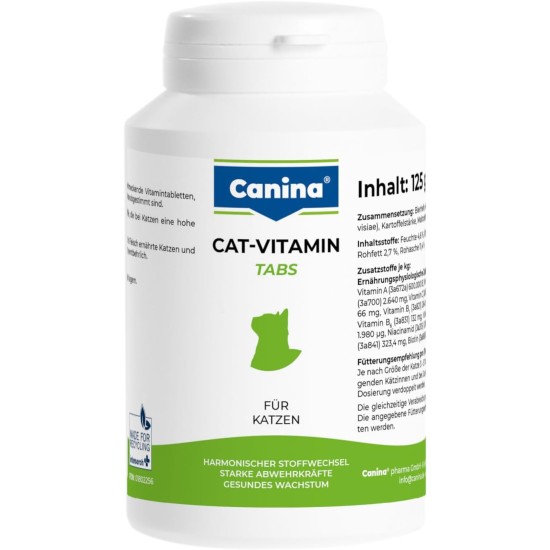 Canina Pharma CAT Vitamin Tabs vet., 250 Stück, 125 g Canina Pharma CAT Vitamin Tabs vet., 250 Stück, 125 g