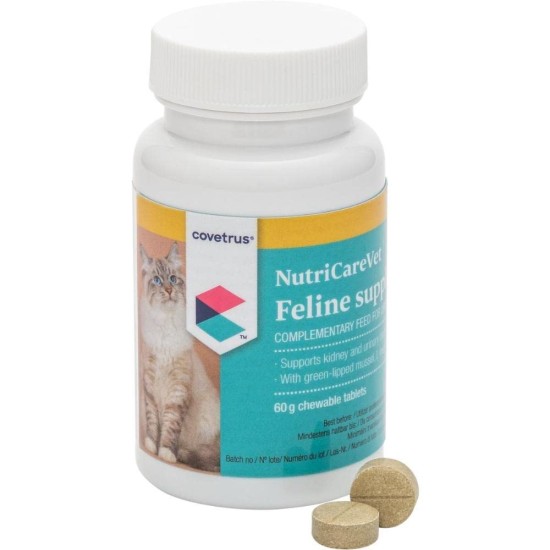 Covetrus NutriCareVet Urinary Support to Support the Physiological Function of the Urinary Tract of Cats - 80 Chewable Tablets Covetrus NutriCareVet Urinary Support to Support the Physiological Function of the Urinary Tract of Cats - 80 Chewable Tablets