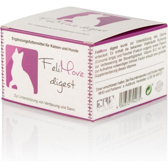 Digest for Digestion and B12 Supply in Cats with Turmeric and Fennel Extract, Piperine, B12 and Intrinsic Factor Digest for Digestion and B12 Supply in Cats with Turmeric and Fennel Extract, Piperine, B12 and Intrinsic Factor