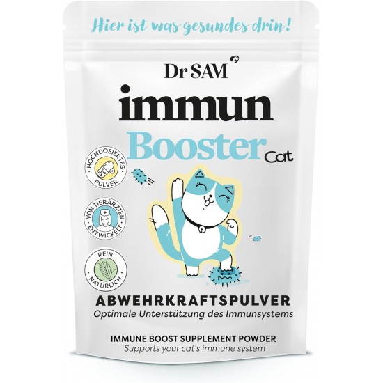 Dr. Sam Premium Immune System Powder for Cats - Immune Booster the Herbal Health Aid to Strengthen Defense - Helps Support Illness - Cat Immune Powder - High Dose - 45 g Dr. Sam Premium Immune System Powder for Cats - Immune Booster the Herbal Health Aid to Strengthen Defense - Helps Support Illness - Cat Immune Powder - High Dose - 45 g