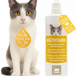 EMMA Cat Vitamins I Multi Vitamins for Cats 100 ml I Vitamin B Complex I B Vitamins with A Vitamin B12 D3 E & Minerals I Folic Acid Iron & L Lysine Cat I Multivitamin Complex Immune System Strengthen EMMA Cat Vitamins I Multi Vitamins for Cats 100 ml I Vitamin B Complex I B Vitamins with A Vitamin B12 D3 E & Minerals I Folic Acid Iron & L Lysine Cat I Multivitamin Complex Immune System Strengthen