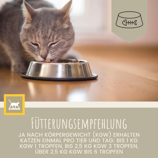 EMMA Cat Vitamins I Multi Vitamins for Cats 100 ml I Vitamin B Complex I B Vitamins with A Vitamin B12 D3 E & Minerals I Folic Acid Iron & L Lysine Cat I Multivitamin Complex Immune System Strengthen EMMA Cat Vitamins I Multi Vitamins for Cats 100 ml I Vitamin B Complex I B Vitamins with A Vitamin B12 D3 E & Minerals I Folic Acid Iron & L Lysine Cat I Multivitamin Complex Immune System Strengthen