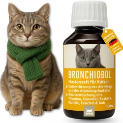 EMMA Cough Syrup Cat I Bronchiobol Thyme Cough Syrup I Herb Syrup I Means Support Respiratory Tract for Cough I Mucus Remover I Cough Remover Bronchial Liquid I Supplementary Food Cats 100 ml EMMA Cough Syrup Cat I Bronchiobol Thyme Cough Syrup I Herb Syrup I Means Support Respiratory Tract for Cough I Mucus Remover I Cough Remover Bronchial Liquid I Supplementary Food Cats 100 ml