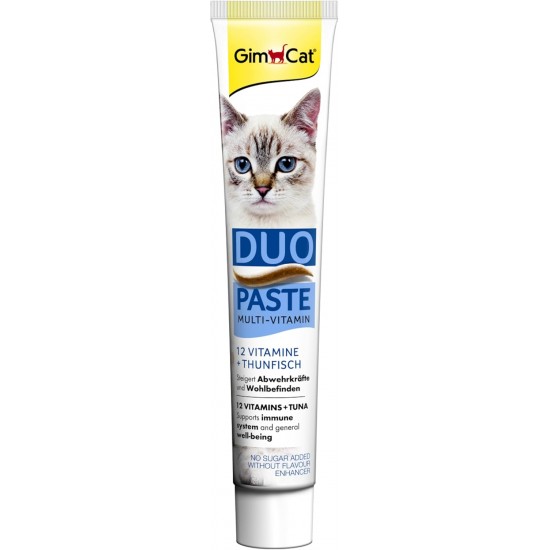 GimCat Duo Paste Multi-Vitamin and Tuna - Valuable Vitamins Increase Defences and Wellbeing - 1 Tube (1 x 50 g) GimCat Duo Paste Multi-Vitamin and Tuna - Valuable Vitamins Increase Defences and Wellbeing - 1 Tube (1 x 50 g)