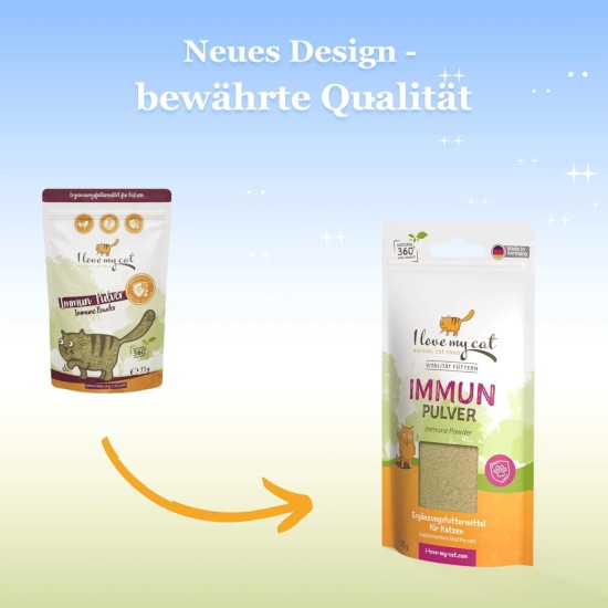I Love My Cat Dietary Supplement for Cats Carefully Matched Composition Formulated by Veterinarians No Artificial Additives Immune Powder 35g I Love My Cat Dietary Supplement for Cats Carefully Matched Composition Formulated by Veterinarians No Artificial Additives Immune Powder 35g