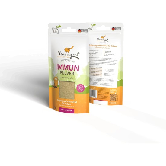 I Love My Cat Dietary Supplement for Cats Carefully Matched Composition Formulated by Veterinarians No Artificial Additives Immune Powder 35g I Love My Cat Dietary Supplement for Cats Carefully Matched Composition Formulated by Veterinarians No Artificial Additives Immune Powder 35g