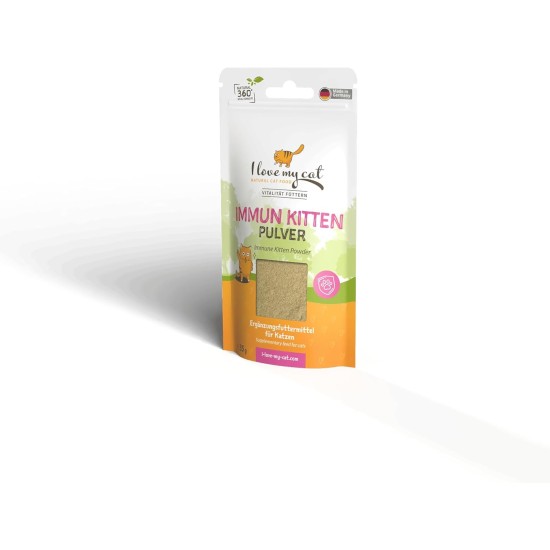 I Love My Cat Immune Powder Kitten - 35g Dietary Supplement to Support Young Cats Immune System Contains Essential Vitamins and Amino Acids I Love My Cat Immune Powder Kitten - 35g Dietary Supplement to Support Young Cats Immune System Contains Essential Vitamins and Amino Acids
