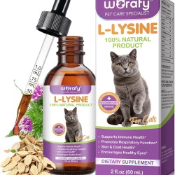 L-lysine Cat Drops - Lysine Cat for Immune System, Respiratory Tract | L Lysine Cats Relieves Allergies and Sneezing | L-lysine Cats Vitamins and Dietary Supplement - Gluten Free & Chemical Free 60 ml L-lysine Cat Drops - Lysine Cat for Immune System, Respiratory Tract | L Lysine Cats Relieves Allergies and Sneezing | L-lysine Cats Vitamins and Dietary Supplement - Gluten Free & Chemical Free 60 ml
