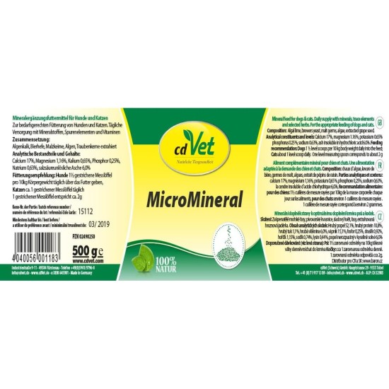 MicroMineral Dog and Cat 500 g MicroMineral Dog and Cat 500 g
