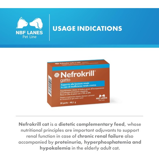 Nefrokrill Cat 30 Soft Gel Beads Support Kidney Function for Chronic Kidney Insufficiency for Adult and Older Cats Nefrokrill Cat 30 Soft Gel Beads Support Kidney Function for Chronic Kidney Insufficiency for Adult and Older Cats