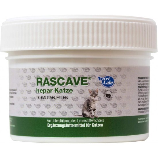 NutriLabs Rascave Hepar Cat Chewable Tablets Pack of 90 NutriLabs Rascave Hepar Cat Chewable Tablets Pack of 90