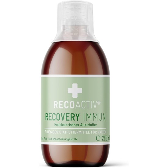 Recoactiv® Recovery Immune for Cats 3 x 90 ml - High Calorie Diet Complete Food, in Reconvalescence and after surgery, for Weight Gain and for Refusing of Food Recoactiv® Recovery Immune for Cats 3 x 90 ml - High Calorie Diet Complete Food, in Reconvalescence and after surgery, for Weight Gain and for Refusing of Food