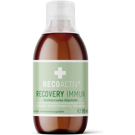 Recoactiv® Recovery Immune for Cats 3 x 90 ml - High Calorie Diet Complete Food, in Reconvalescence and after surgery, for Weight Gain and for Refusing of Food Recoactiv® Recovery Immune for Cats 3 x 90 ml - High Calorie Diet Complete Food, in Reconvalescence and after surgery, for Weight Gain and for Refusing of Food