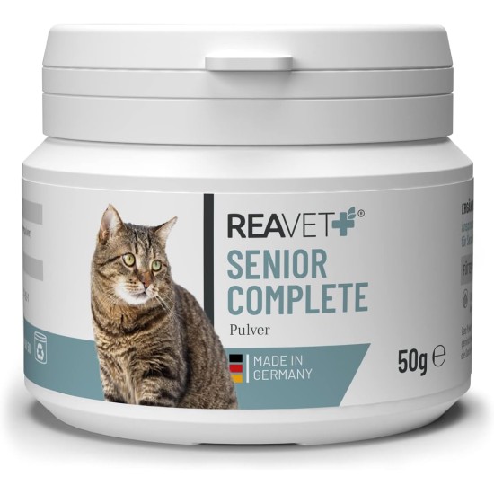 Senior Complete Powder for Older Cats, 3 Months, Minerals, Amino Acids & Vitamins for Old Cat, Memory & Heart Function, Vitality, Agility, Senior Food Senior Complete Powder for Older Cats, 3 Months, Minerals, Amino Acids & Vitamins for Old Cat, Memory & Heart Function, Vitality, Agility, Senior Food