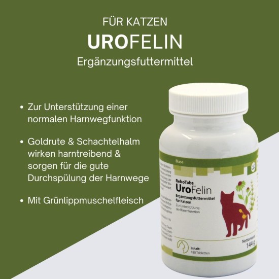 UroFelin Supplementary Feed for Cats, Pack of 180: Supports Normal Urinary Tract Function, Contains Goldenrod & Nasturtium, Can Help Regulate pH Value UroFelin Supplementary Feed for Cats, Pack of 180: Supports Normal Urinary Tract Function, Contains Goldenrod & Nasturtium, Can Help Regulate pH Value